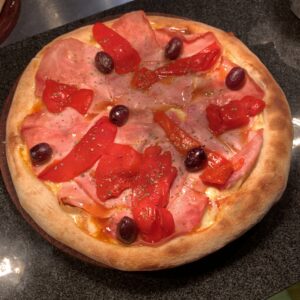 Pizza Grande Jamón y Morrones