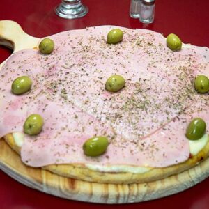 Pizza Gde. Muzzarella con jamón