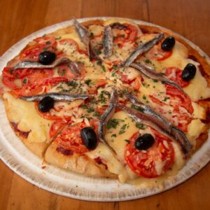 Pizza Ch. Napolitana con anchoas