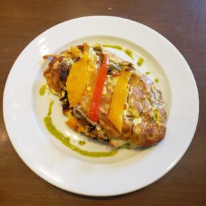 Omelette de vegetales y muzzarella