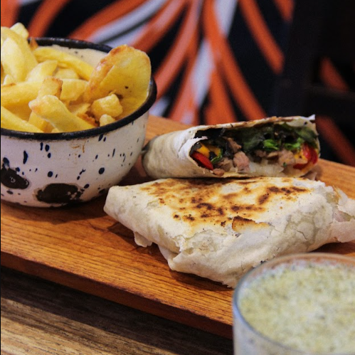 WRAP TERNERA con papas fritas