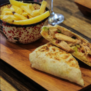 WRAP SANTA BARBARA con papas fritas
