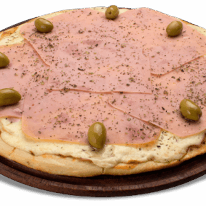 Pizza Muzzarella con jamón