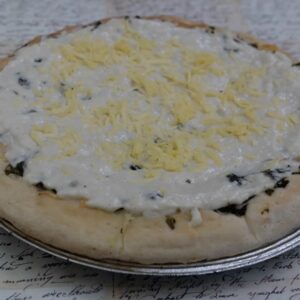 Pizza Gde. Espinaca con salsa blanca