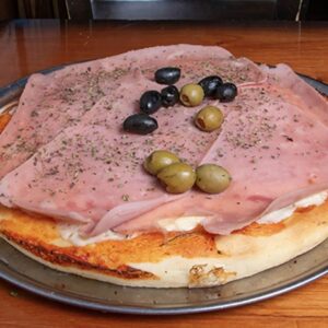 Pizza Gde. Muzzarella con jamón